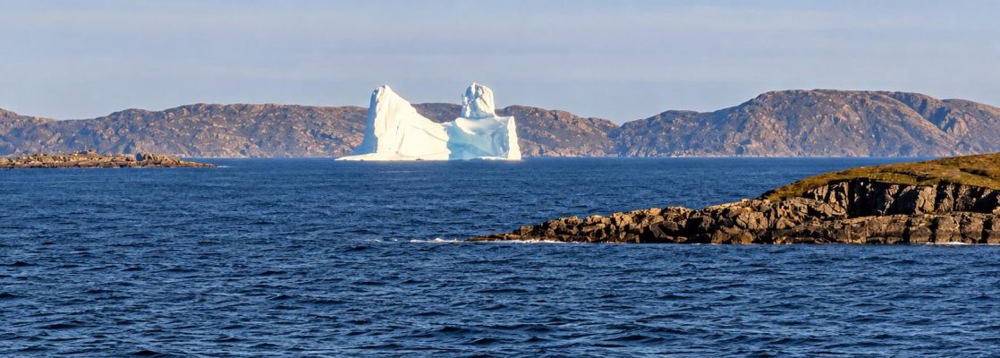 Iceberg Seen From The Ferry Heading TO Fogo Island