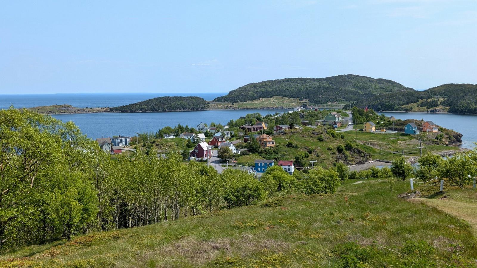 Trinity's Colorful Houses, Harbour and Surrounding Coastlilne. Trinity's Colorful Houses, Harbour and Surrounding Coastlilne.